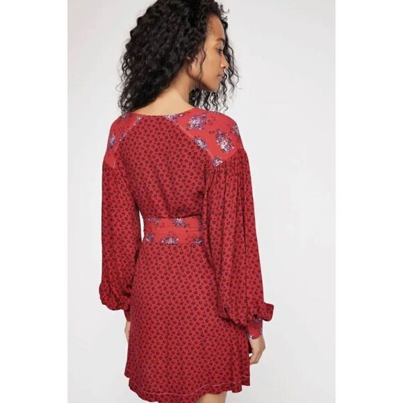 Free People - Women's Wonderland Printed Mini Dress size XS - Picture 3 of 10